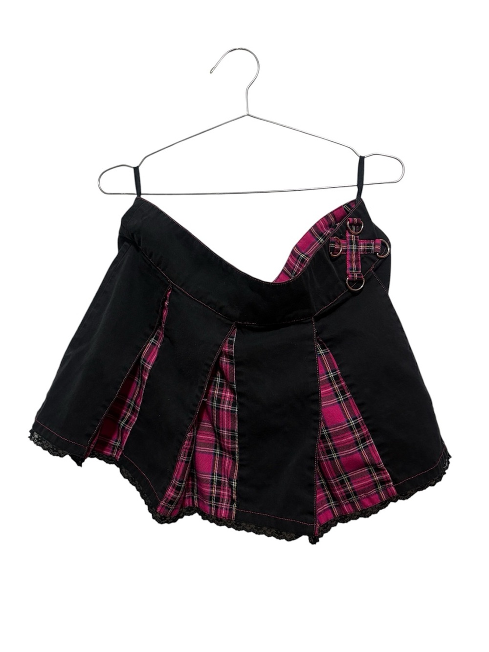 Tripp NYC vintage pink plaid pleated mini skirt